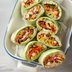 Rainbow Chicken Wraps with Creamy Avocado Yogurt Dip