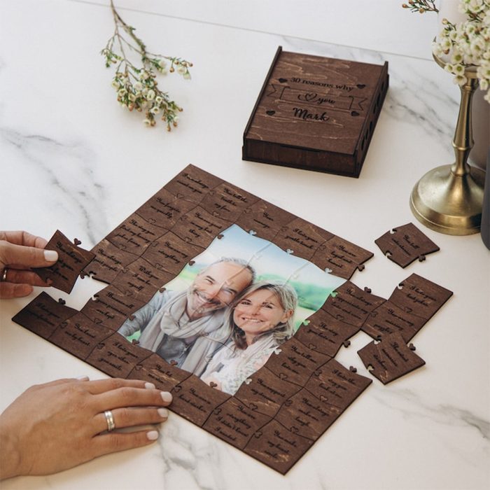 Reasons Why I Love You Wooden Photo Puzzle Via Etsy.com