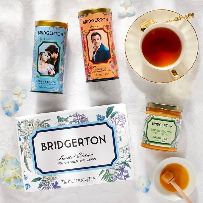 These Bridgerton Collabs Are The Talk Of The Ton Tea And Honey Gift Set Via Republicoftea.com