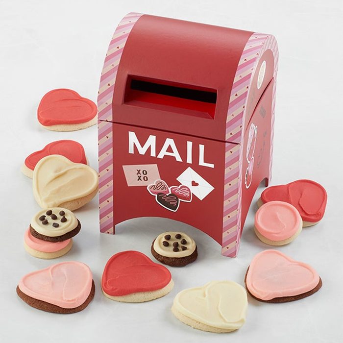 Valentine’s Day Mailbox With Treats Via Cheryls.com