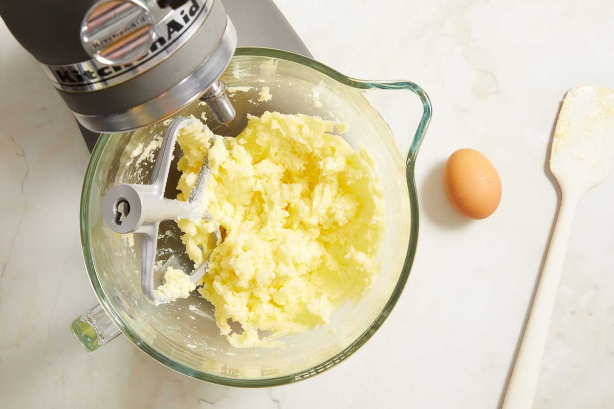 butter and sugar creamed together