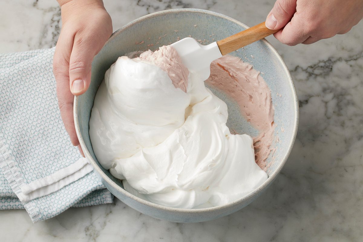 folding in marshmallow creme and whipped toppings